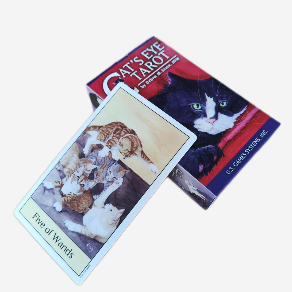 Nieuwe 12*7 Cats Eye Tarot Orakelkaarten_voghion.com