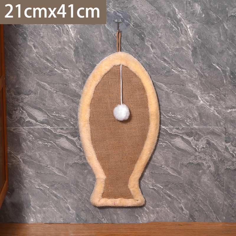 헤어볼이 달린 물고기 모양의 잡는 패드