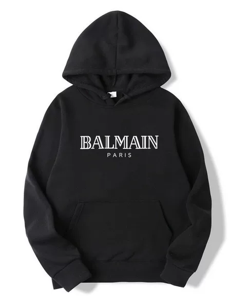 New Velvet Sweatshirts for Men and Women Printed in Various Colors Wholesale Balmain Balmain Letter Hoodies Export