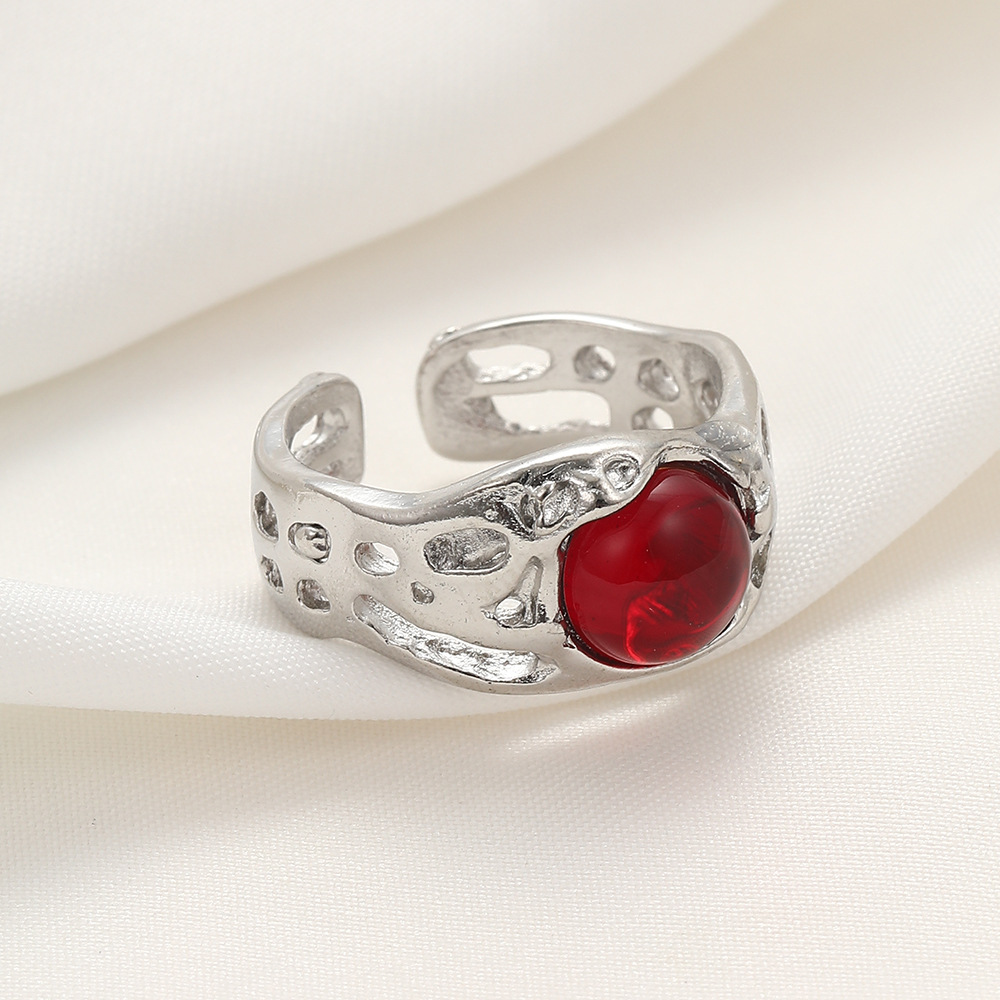 Adjustable Finger Ring Gold Tone Open Design Retro Style Minimalist_voghion.com