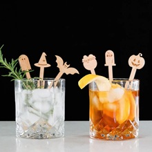 定制跨境万圣节鸡尾酒搅拌棒万圣节派对装饰派对用品酒吧配件