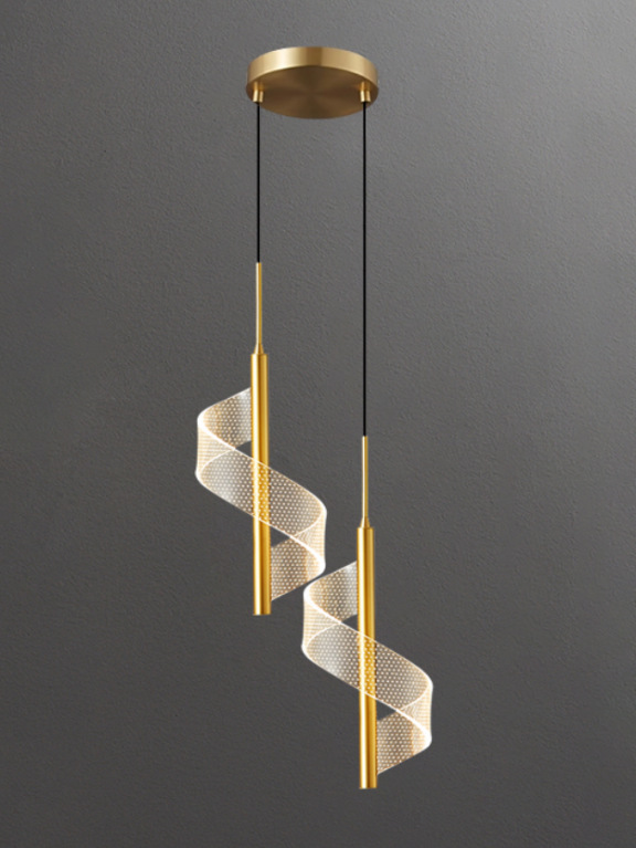 T1119 - Copper de doble cabeza D15 * H40cm / cable de suspensión de 1,6 m