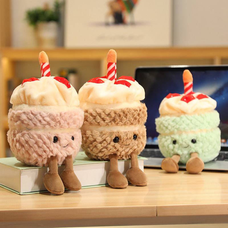Divertido pastel de cumpleaños muñecas lindas pastel de cumpleaños niños sonidos regalos de cumpleaños juguetes de peluche