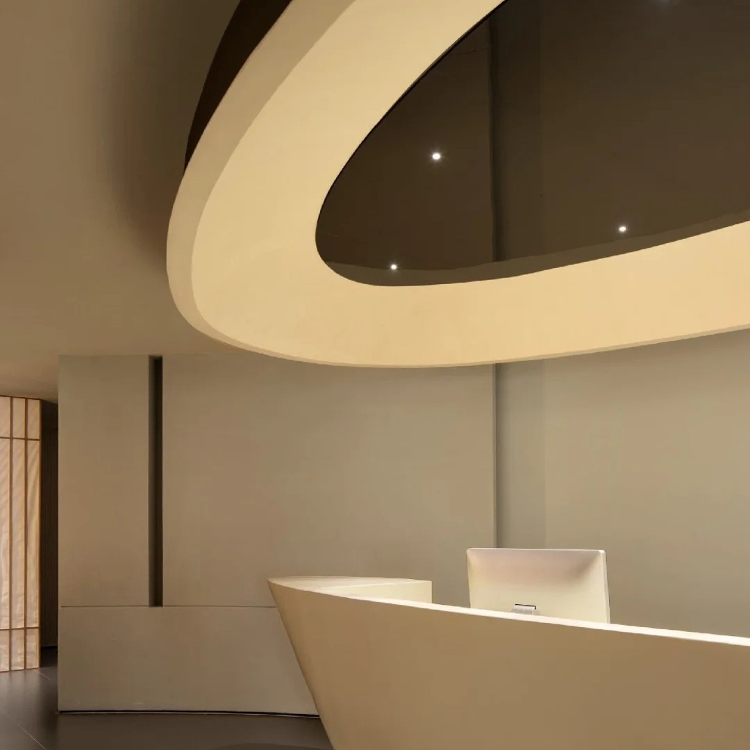 写字楼前台背景墙造型墙面漆微水泥 诧寂风北欧广东厂家直销艺术