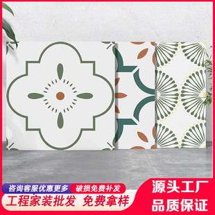 400x400 French Retro Small Flower Tiles Green Kitchen Bathroom Wall Tiles Balcony Floor Tiles Nyonya Popular