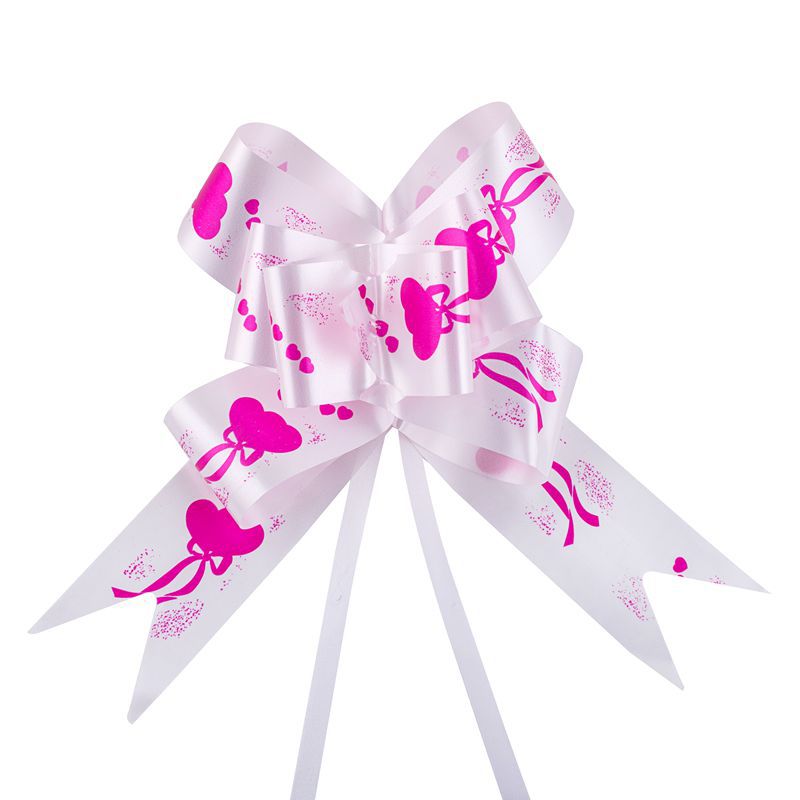 Transfronterizo Nuevo 50 globo impresión arco mano tirar flor regalo embalaje decoración tire flor cinta versión fresca