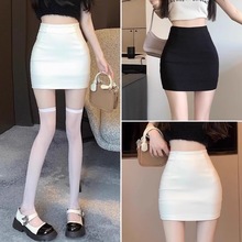 黑色包臀裙女2025春夏季新款半裙一步包裙高腰显瘦半身a字包臀短