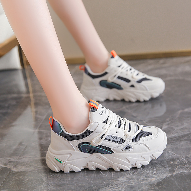 Mesh Dad Shoes for Women Showing Feet Small Size 3334 Women's Shoes Spring and Summer Soft Sole Breathable Running Sneakers Versatile Sports