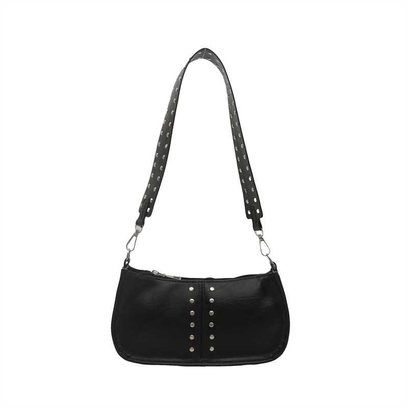 2024 otoño nuevo estilo de alto valor visual coreano simple bolso de hombro personalidad retrógrada bolso de brazo pequeño cuadrado