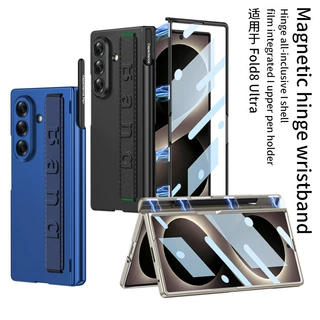 适用三星折叠机zFold8Ultra手机壳铰链侧包笔筒腕带个性保护套gkk