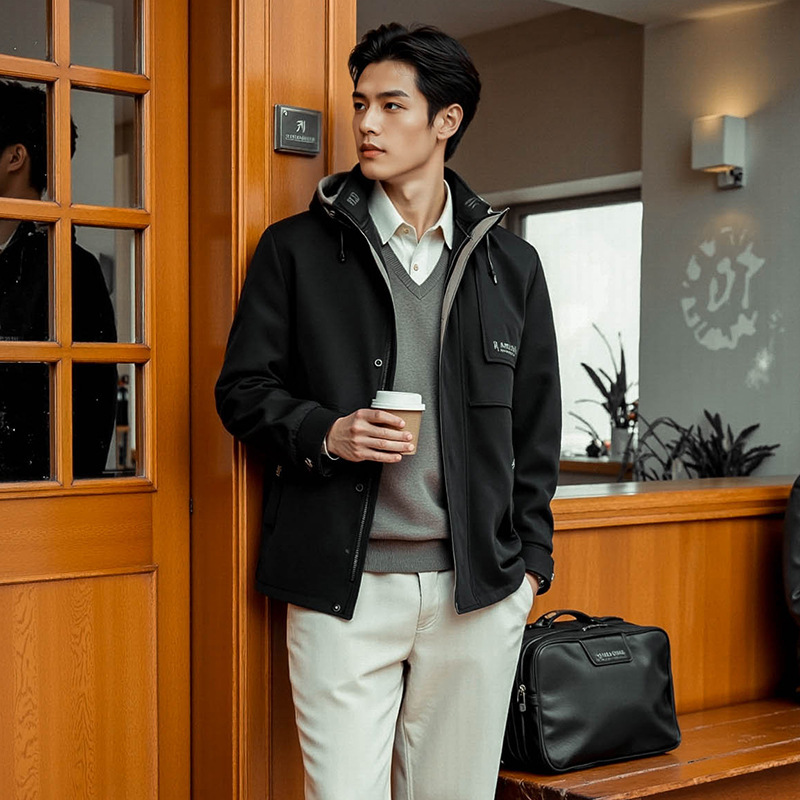 Winter New Chapter: Warm Ceiling - Rabbit Fur + down Double-Layer Detachable Men's Jacket Winter Special Offer