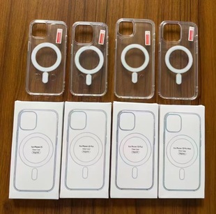 Suitable for Apple 16promax Transparent Magnetic Suction 2-in -1 Phone Case iPhone14 Anti-drop 12 Fine Hole Large Hole