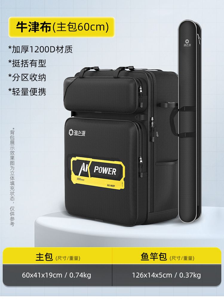 [60cm 메인백 + 폴백] 두껍고 내마모성이 뛰어나며 뒷면에 들고 다닐 수 있습니다.