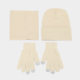 Ins trendy big head circumference solid color face small hat scarf gloves three-piece winter outdoor warm hat suit