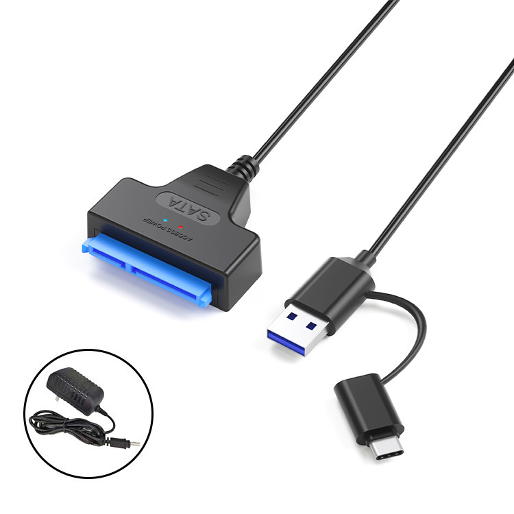 Customized Sata to Usb3.0 Two-In-One Easy Drive Cable Solid State Mechanical Hard Drive 3.5 2.5inch Ssd Easy Drive Cable