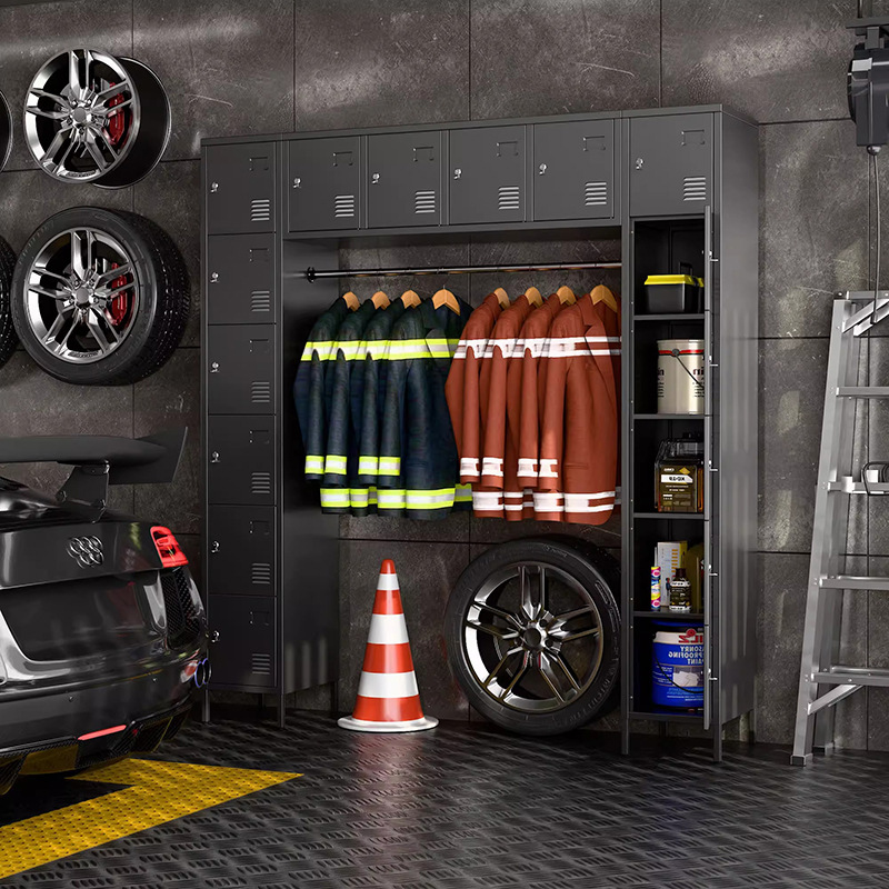 Amazon Hot Sale Lockers de 16 puertas vestuario de acero con gimnasio con vestuario de pies altos vestuario de garaje