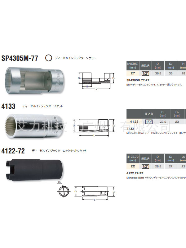 日本KOKEN山下工业套筒SP4305M-77-27 4133 4122-72-22 3300FN-12