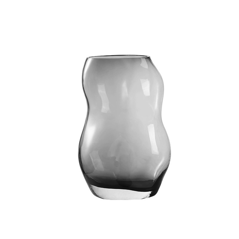 Moderno simple jarrón de vidrio transparente Luz de lujo sala de estar mesa de comedor arreglo floral decoración hidropónico decoración de flores artesanías