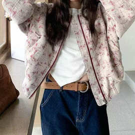 印花夹克外套女秋季年新款新品超火宽松棒球服