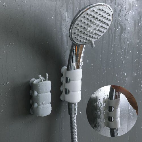 Caterpillar Silicone Shower Bracket No Punch Wholesale Suction Cup Bathroom Toilet Shower Head Card Holder