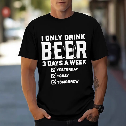 Amazon Cross-Border Network Letter Print T-Shirt 3D Digital Printing Street Fashion Crew Neck Short Sleeve Summer Men's Clothing