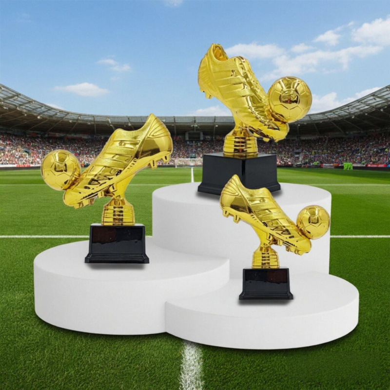 Bota de oro de venta transfronteriza trofeo de fútbol recuerdos escolares trofeos de fans creativos trofeos de resina de Copa del Mundo