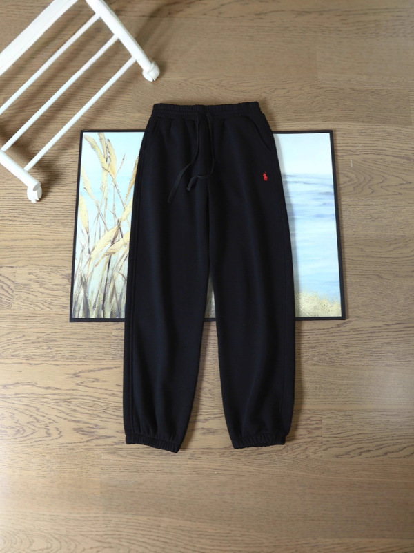 25高品质冬款保暖RL拉夫小马刺绣男女同款加绒卫裤|undefined