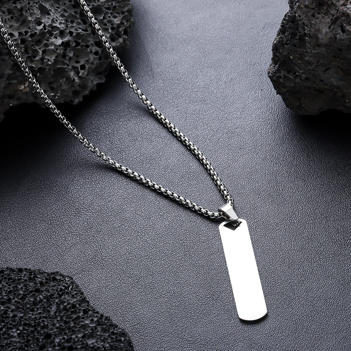 스퀘어 기하학 목걸이