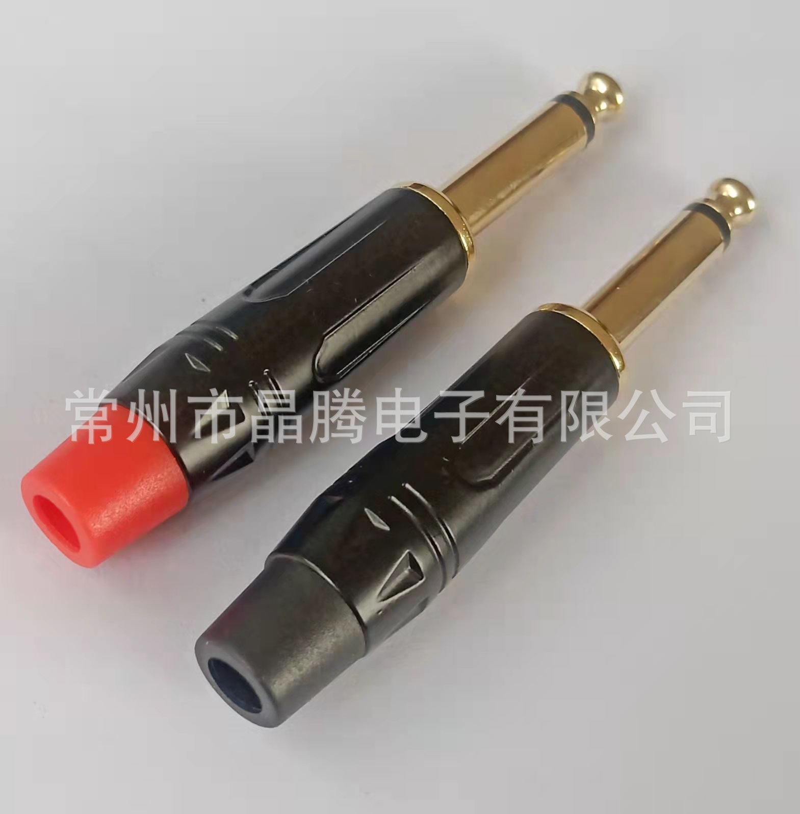 镀金6.3大二芯话筒插头   6.3单声道焊线插头  6.3单声道音频插头