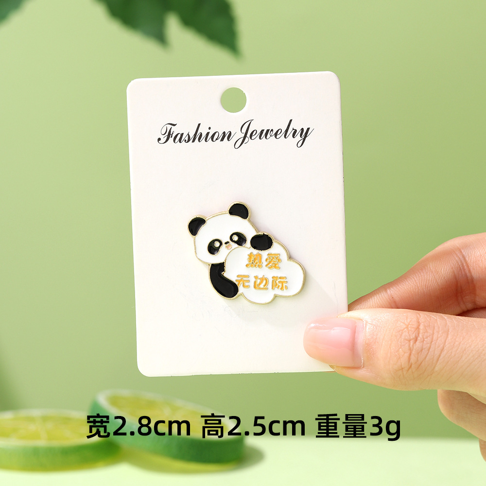 Dibujos animados lindo panda flor flor broche colección de la familia panda animal metal insignia accesorios de ropa para niños regalos