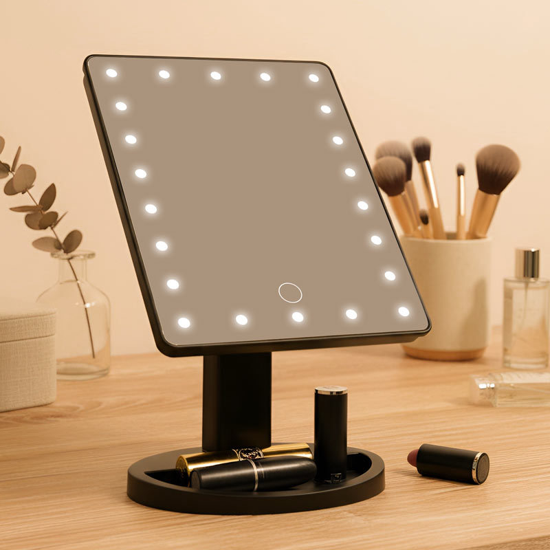 Zhuoshang LED 화장 거울 접이식 가정용 조명 화장품 소품 거울