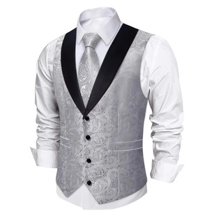 Cross-Border Summer New Style Green Fruit Collar Single-Breasted Suit Vest Men's Casual Printed Vest Men's Jacket