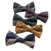 Fashionable cotton bow tie for leisure with bow, floral print, Korean style, wholesale