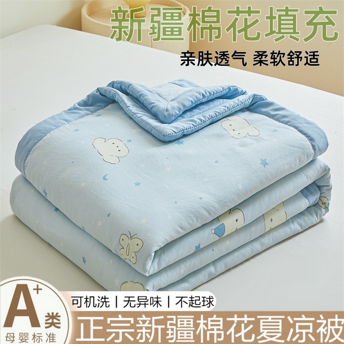 Class a Maternal and Infant Grade Xinjiang Cotton Summer Quilt, Student Dormitory Air-Conditioned Quilt, Washed Cotton Summer Quilt, Summer Thin Quilt