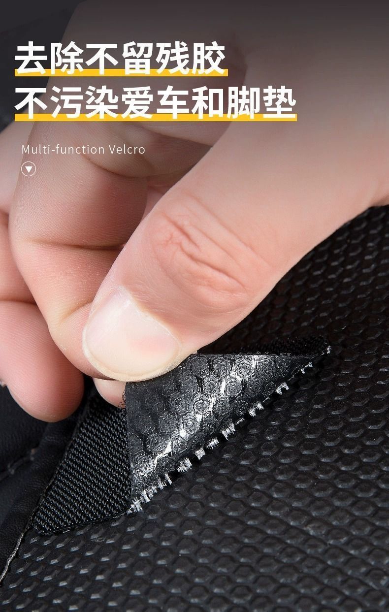 Selbstklebende Velcro-Autofußmatte-Befestigungsetiketten, klebstoffunterstützt, stark, rückstandslos, temperaturbeständig, rutschfest für Autoanwendungen