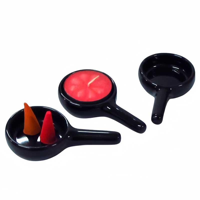 Portavelas de cerámica en blanco y negro, soporte para incienso o velas decorativas, suministro directo de fábrica