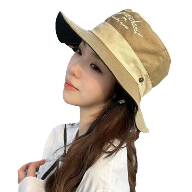 Spring summer travel climbing denim cap for men and women, American style, with embroidery, sun protection