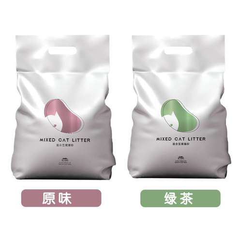 Yiguan tofu mixed cat litter dust-free clumping tofu bentonite cat special manufacturer wholesale one piece dropshipping 6L