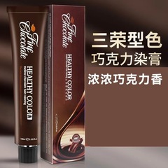 Sanrong Chocolate Hair Dye Cream: One-Step Coverage for Gray Hair, Plus Oxygen-Based Fragrant Colorant—100g Hair Coloring Treatment