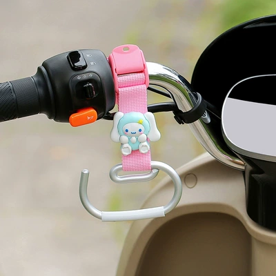 Vehicles, No-Drill Installation, Multifunctional | Other Electric Vehicle Accessories - pink-long-belt-e-hook-long-ears-cinnamon-dog-left