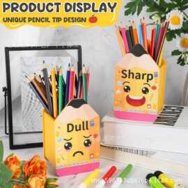 跨境木质桌面橡皮铅笔收纳笔筒教师课桌粉笔收纳盒多用途笔筒