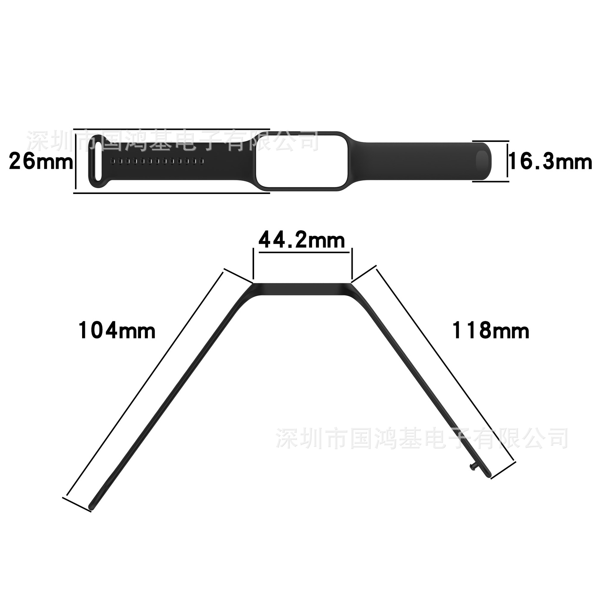 The redmi Band 2 wristband from Guohongji is soft, comfortable, water-resistant and sweat-resistant with silicone Item Picture