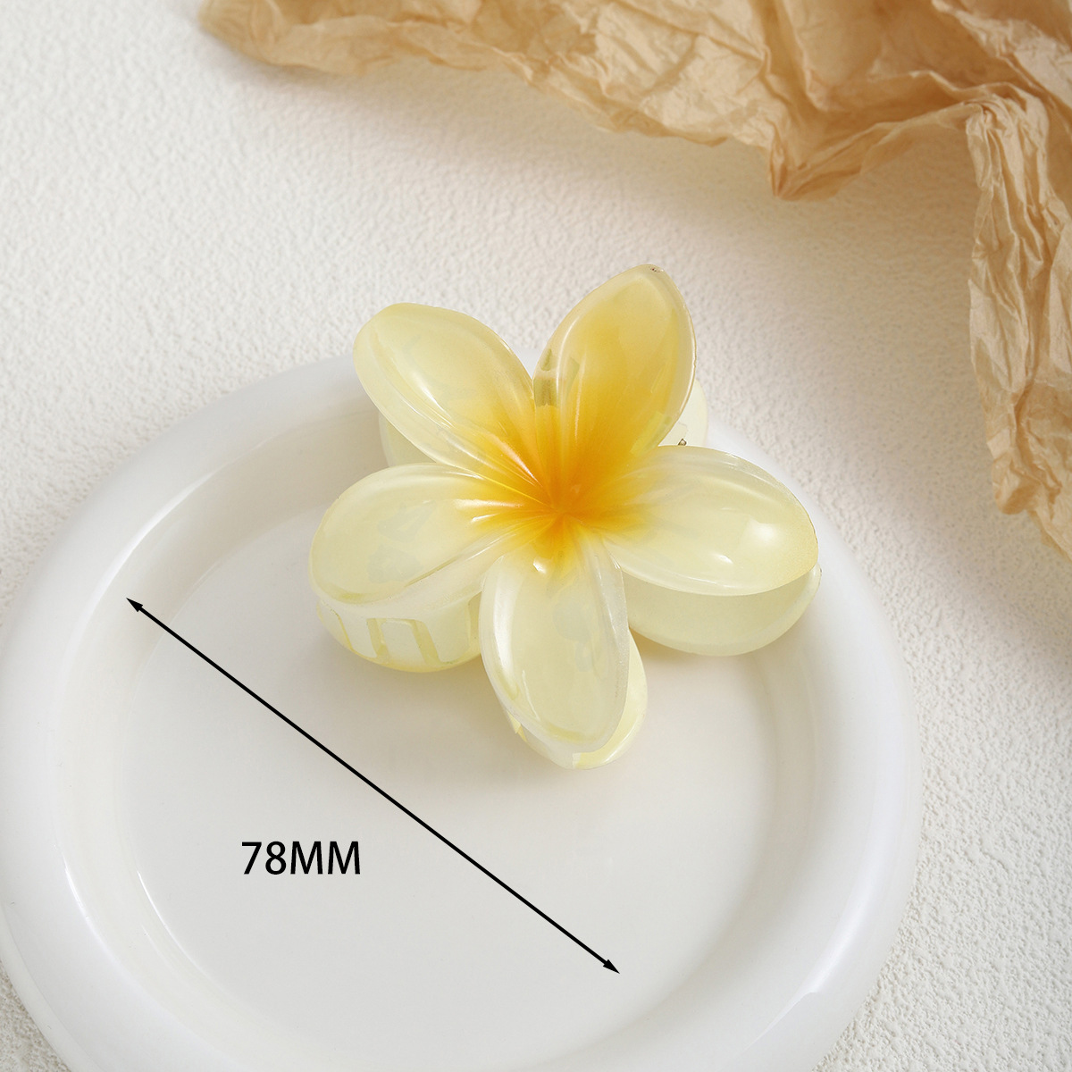Yellow gradient flower clip 8cm