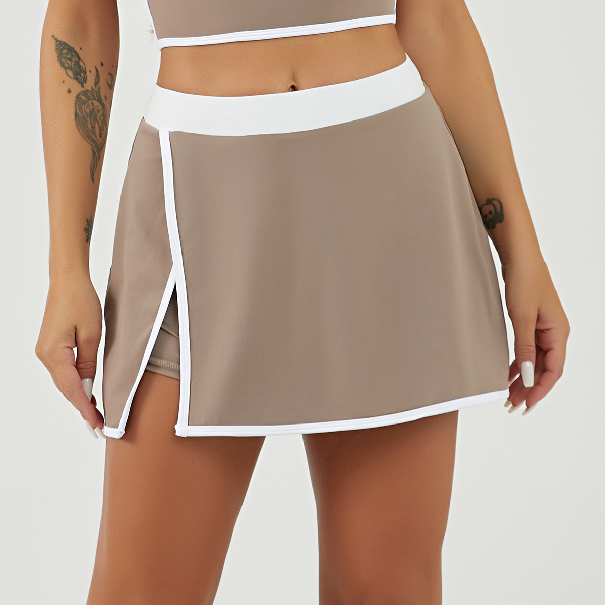 Nuevo color transfronterizo chaleco deportivo de secado rápido mujer calzado de acondicionamiento de calzado de dos piezas conjunto de trajes deportivos de mujer al por mayor