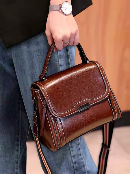 Genuine Leather Bag 2024 New Fashion Crossbody Bag Women's Small Bag 2025 High-End Texture Versatile Shoulder Bag Women's Bag