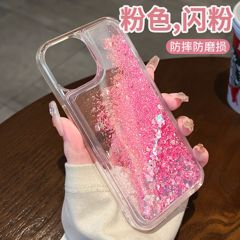 TPU büyük delikli dekompresyon sıvı kum telefon kılıfı, Apple 17 Pro Max sıvı iPhone 16/14 koruyucu kılıf 15 için uygun.