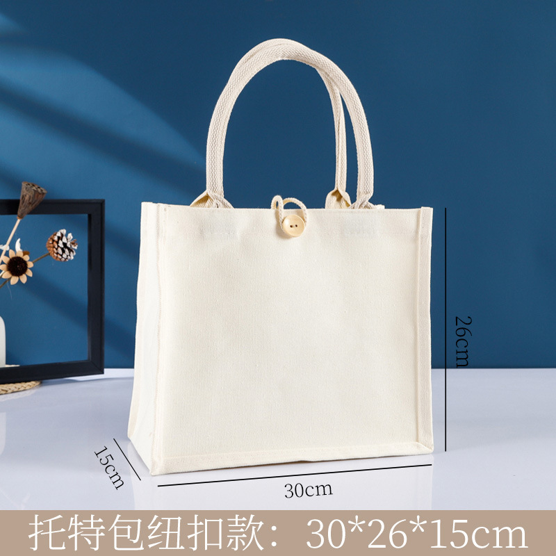 Bolsas de lino personalizadas Renacimiento DIY bolsa de compras de yute Bento impermeable gran capacidad no impresa bolsa de lino image 21