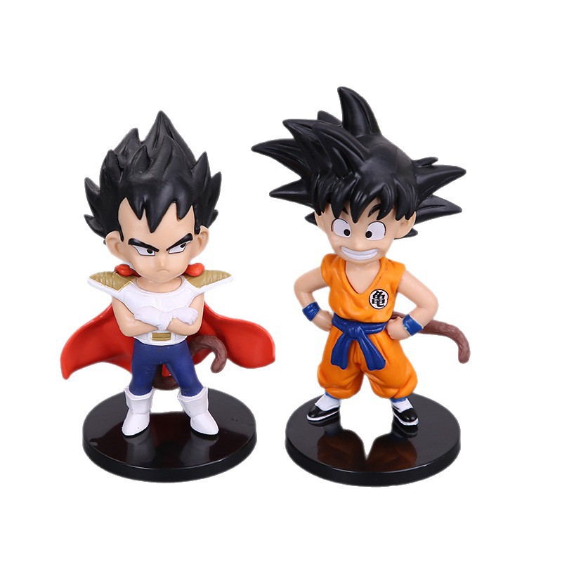 Figura de Anime Dragon Ball, caja ciega, Sun Wukong, Chichi, Vegeta, modelo de coche, juguete, adorno para pastel, venta al por mayor