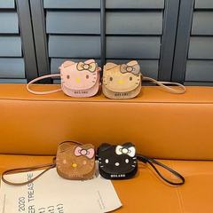 韩版复古卡通kitty猫单肩包包女可爱百搭斜挎包时尚质感迷你背包