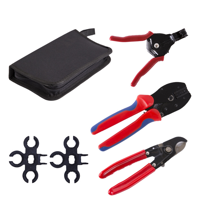 PVMC mc4连接器扳手专用光伏接头端子铜芯压线钳剪线钳工具套装包